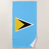 Serviette De Plage Drapeau de Sainte-Lucie (Devant)