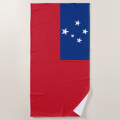 Serviette De Plage Drapeau de Samoa (Devant)