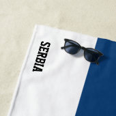 Serviette De Plage Drapeau de Serbie Splendide patriotique (En situation)