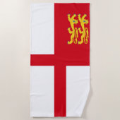 Serviette De Plage Drapeau de Sercq (Devant)