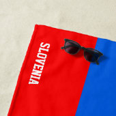 Serviette De Plage Drapeau de Slovénie Splendide Patriotique (En situation)