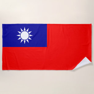 Serviette De Plage Drapeau de Taïwan