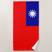 Serviette De Plage Drapeau de Taïwan (Devant)