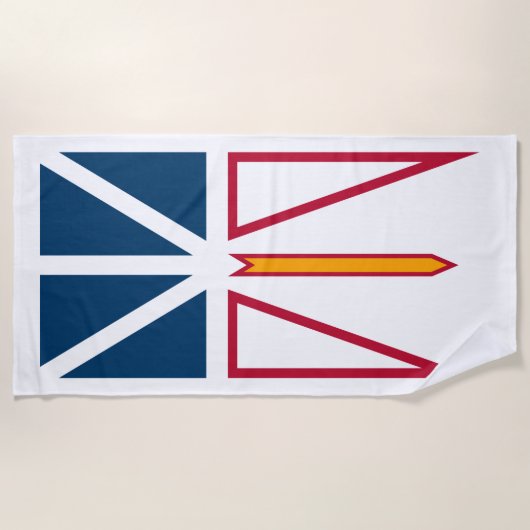Serviette De Plage Drapeau de Terre-Neuve-et-Labrador (Canada) (Devant)