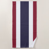 Serviette De Plage Drapeau de Thaïlande (Devant)