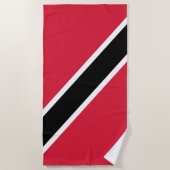 Serviette De Plage Drapeau de Trinité-et-Tobago (Devant)