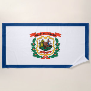 Serviette De Plage Drapeau de Virginie occidentale