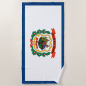 Serviette De Plage Drapeau de Virginie occidentale (Devant)
