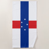 Serviette De Plage Drapeau des Antilles néerlandaises (Devant)