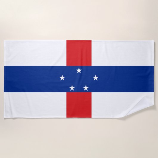 Serviette De Plage Drapeau des Antilles Pays-Bas (Devant)