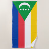 Serviette De Plage Drapeau des Comores (Devant)