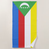 Serviette De Plage Drapeau des Comores (Devant)