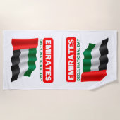 Serviette De Plage Drapeau des Émirats arabes unis patriotique (Devant)