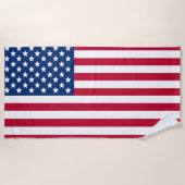 Serviette De Plage Drapeau des États-Unis (Devant)