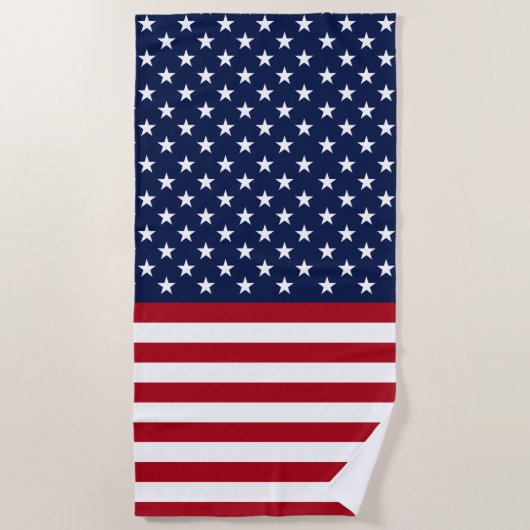 Serviette De Plage Drapeau des Etats-Unis de bannière étoilée (Devant)