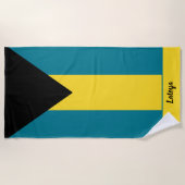 Serviette De Plage Drapeau des îles Bahamas (Devant)