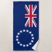 Serviette De Plage Drapeau des Îles Cook (Devant)