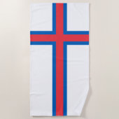 Serviette De Plage Drapeau des îles Féroé (Devant)