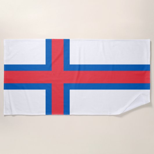 Serviette De Plage Drapeau des îles Féroé (Devant)