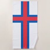 Serviette De Plage Drapeau des îles Féroé (Devant)