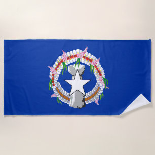 Serviette De Plage Drapeau des Îles Mariannes du Nord