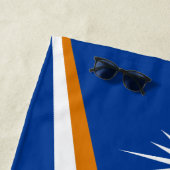 Serviette De Plage Drapeau des Îles Marshall (En situation)