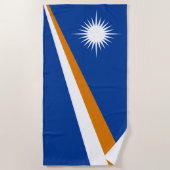 Serviette De Plage Drapeau des Îles Marshall (Devant)