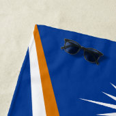 Serviette De Plage Drapeau des Îles Marshall Splendide patriotique (En situation)