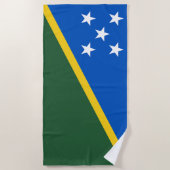 Serviette De Plage Drapeau des Îles Salomon (Devant)