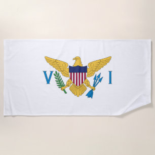Serviette De Plage Drapeau des îles Vierges américaines