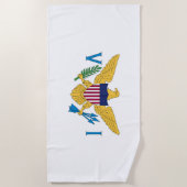 Serviette De Plage Drapeau des îles Vierges américaines (Devant)