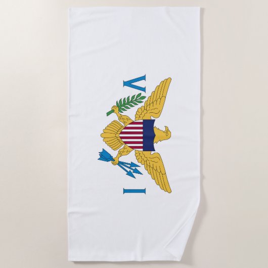 Serviette De Plage Drapeau des îles Vierges américaines (Devant)