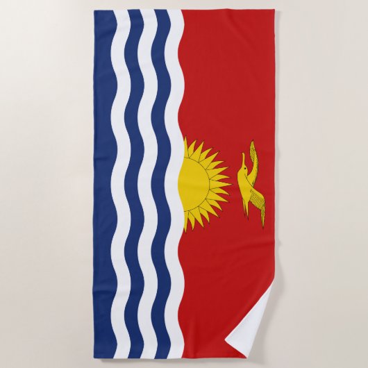 Serviette De Plage Drapeau des Kiribati (Devant)