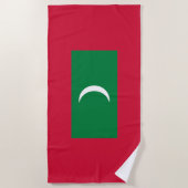 Serviette De Plage Drapeau des Maldives (Devant)