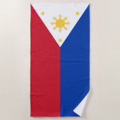 Serviette De Plage drapeau des Philippines (Devant)