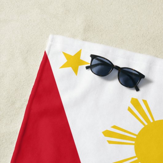 Serviette De Plage Drapeau des Philippines (En situation)