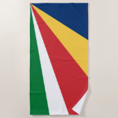 Serviette De Plage Drapeau des Seychelles (Devant)