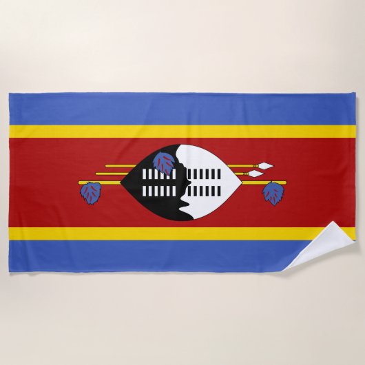 Serviette De Plage Drapeau d'Eswatini (Devant)
