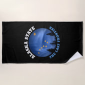SERVIETTE DE PLAGE DRAPEAU D'ÉTAT D'ALASKA (Devant)