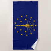 Serviette De Plage Drapeau d'État de l'Indiana (Devant)