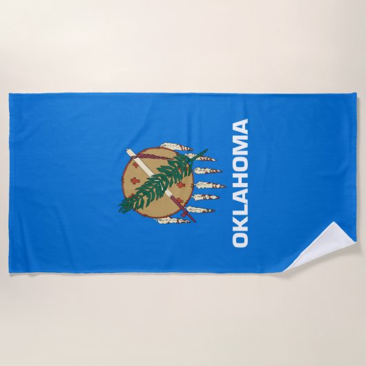 Serviette De Plage Drapeau d'état de l'Oklahoma (Devant)