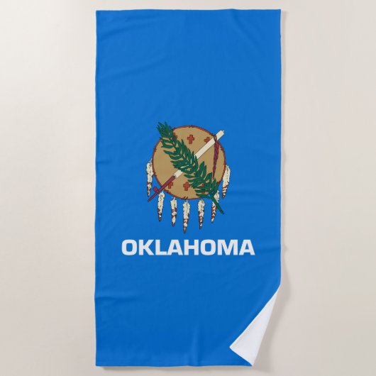 Serviette De Plage Drapeau d'état de l'Oklahoma (Devant)
