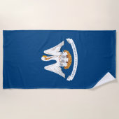 Serviette De Plage Drapeau d'état de Louisiane (Devant)