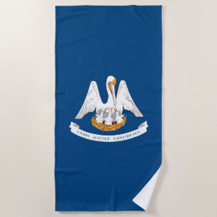 Serviette De Plage Drapeau d'état de Louisiane