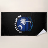 SERVIETTE DE PLAGE DRAPEAU D'ÉTAT DE PALMETTO DE CAROLINE SUD (Devant)
