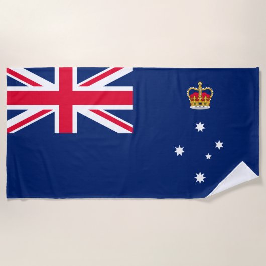 Serviette De Plage Drapeau d'État de Victoria (Australie) (Devant)