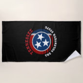 SERVIETTE DE PLAGE DRAPEAU D'ÉTAT DE VOLONTAIRE TENNESSEE (Devant)