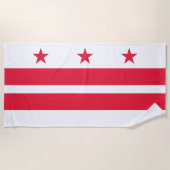 Serviette De Plage Drapeau d'État de Washington DC (Devant)