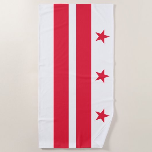 Serviette De Plage Drapeau d'État de Washington DC (Devant)