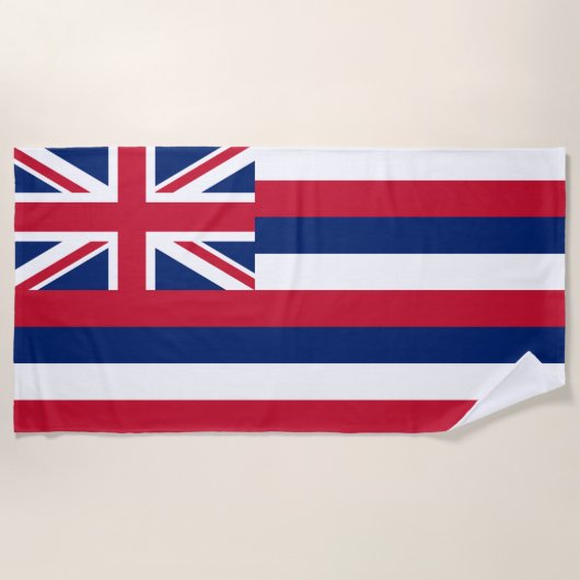 Serviette De Plage Drapeau d'État d'Hawaii (Devant)